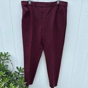 Susan Graver Ponte Knit Burgundy Pants